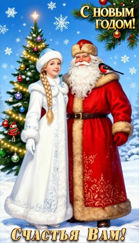 Открытка Новый год.