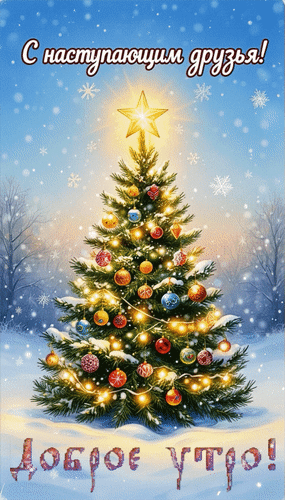 Анимированная открытка С наступающим, друзья! Доброе утро!
