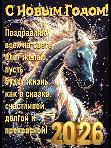 Открытка С новым годом! Поздравляю! 2026