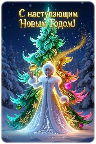 Открытка С наступающим Новым годом!