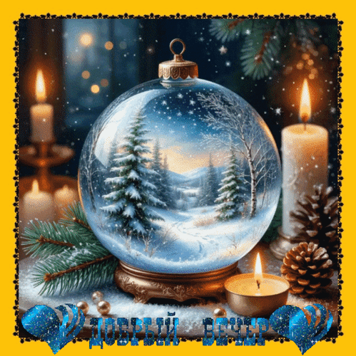 Анимированная открытка Добрый вечер