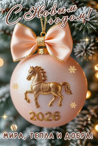 Открытка С Новым Годом! МИРА, Тепла И Добра!