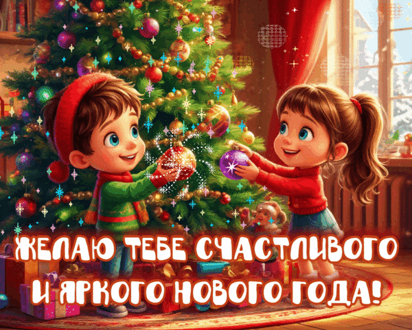 Анимированная открытка С Новым годом!