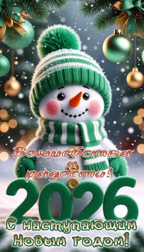 Открытка С наступающим Новым годом! Волшебства и радости!