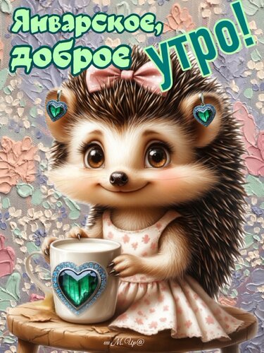Открытка Январское, доброе утро!