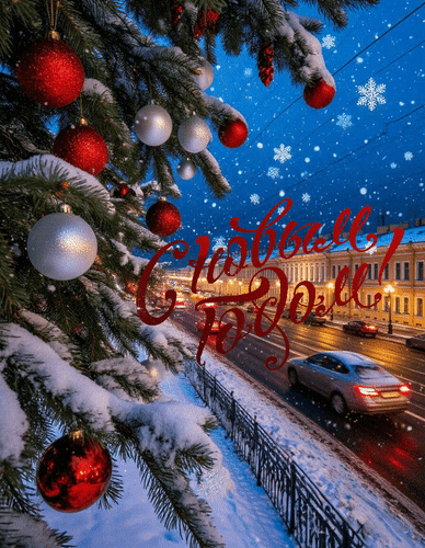 Анимированная открытка С Новым годом!