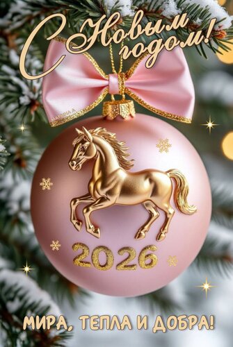 Открытка С Новым Годом! МИРА, Тепла И Добра!