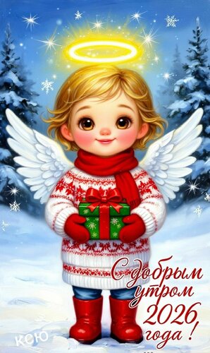 Открытка С добрым утром 2026 года!