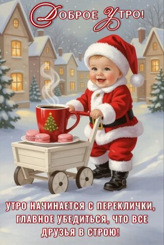 Открытка Доброе утро! Утро начинается с переклички. Главное убедиться, что все друзья в строю!