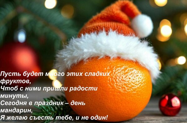 Открытка Пусть будет много этих сладких фруктов, Чтоб с ними пришли радости минуты, Сегодня в праздник – день