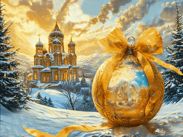 Анимированная открытка С Рождеством!