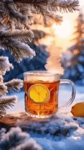 Анимированная открытка Желаю доброго, бодрого, позитивного, солнечного, восхитительного, радостного, счастливого утра и