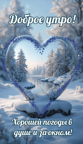 Анимированная открытка Доброе утро! Хорошей погоды в душе и за окном!