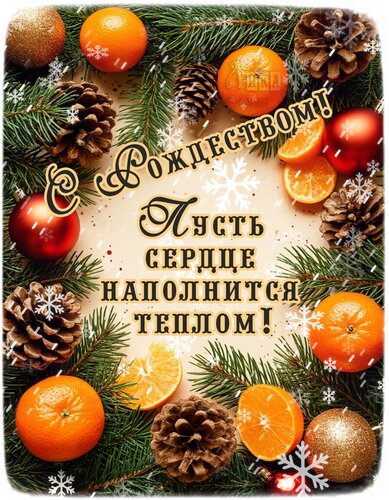 Открытка Рождество