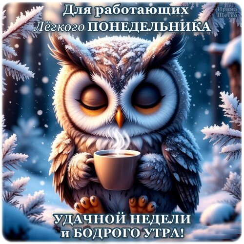 Открытка Легкого понедельника, удачной недели!