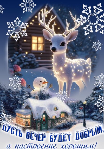 Открытка Добрый вечер