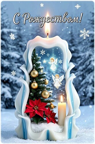 Открытка Рождество Христово