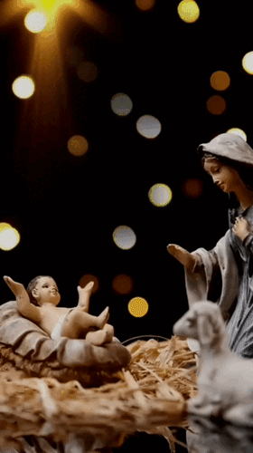 Анимированная открытка С Рождеством Христовым! Пусть светлый праздник наполнит дом теплом и радостью.