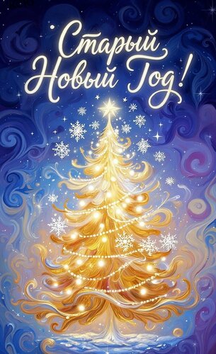 Открытка Старый Новый год