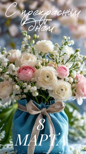 Открытка С прекрасным днём 8 марта
