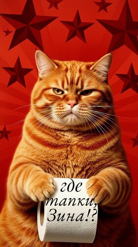 Открытка Где тапки, Зина!?