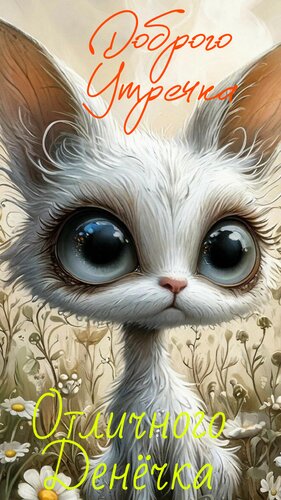 Открытка Доброго утречка, отличного денёчка.