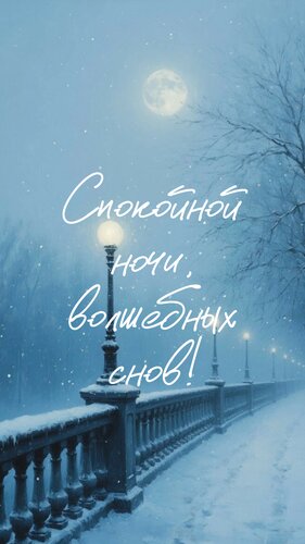 Открытка Спокойной ночи, волшебных снов