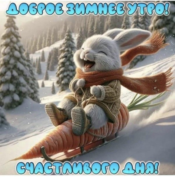 Открытка доброе зимнее утро