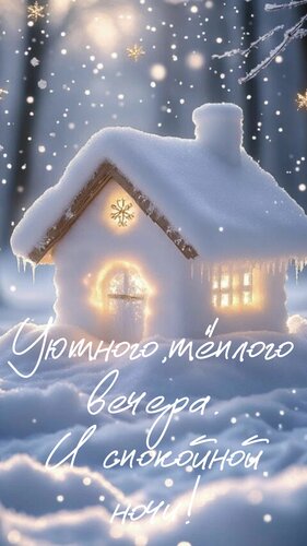 Открытка Уютного тёплого вечера и спокойной ночи