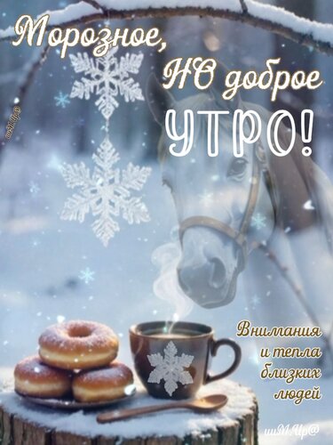 Открытка Морозное, но доброе утро!