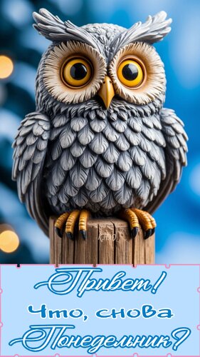 Открытка Привет! Что, снова понедельник?