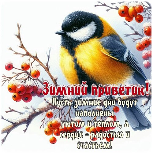 Открытка ЗИМНИЙ ПРИВЕТИК!