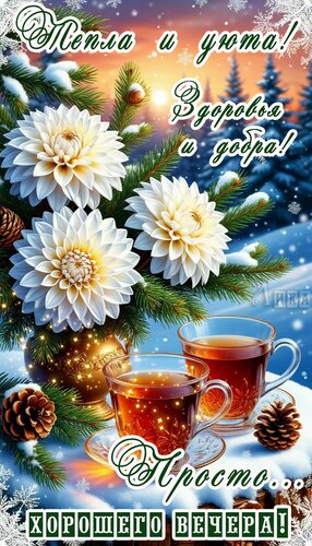 Открытка Добрый вечер