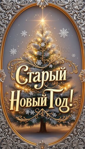Открытка Старый Новый год!