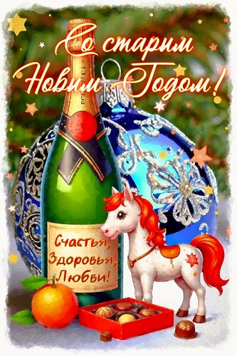 Открытка Со старым Новым годом!