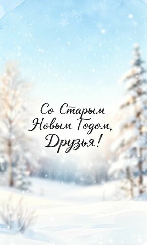 Открытка Со старым новым годом, друзья