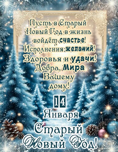 Открытка Старый Новый Год