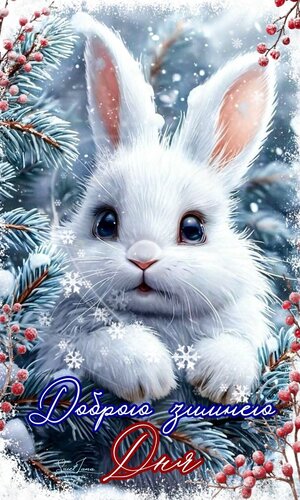 Открытка Доброго зимнего дня