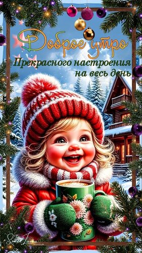 Открытка Доброе утро. Прекрасного настроения на весь день