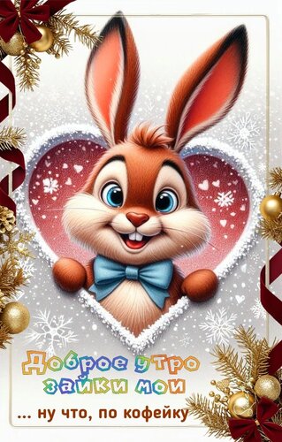 Открытка Доброе утро зайки мои