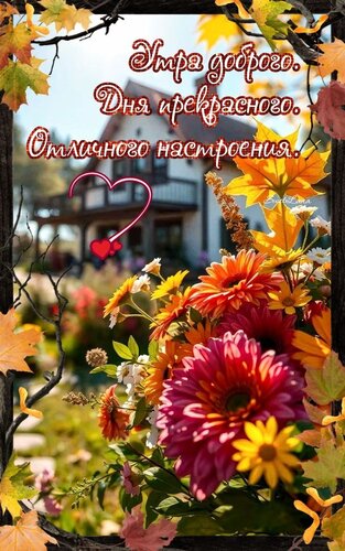 Открытка Утра доброго. Дня прекрасного. Отличного настроения