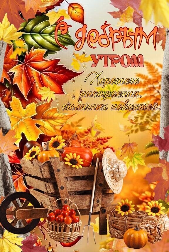 Открытка Доброе утро. Хорошего настроения, отличных новостей