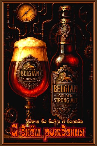 Открытка Удачи во всём и всегда. С днём рождения