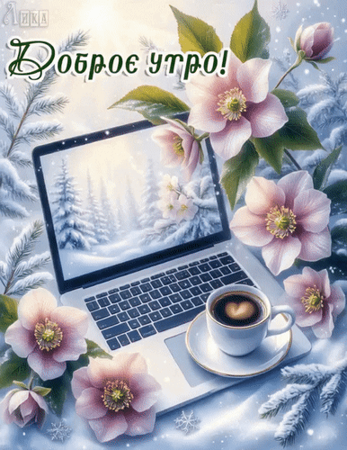 Анимированная открытка Доброе утро