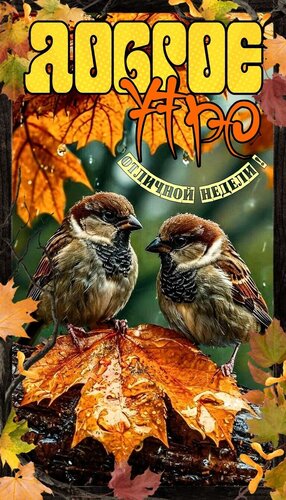 Открытка Доброе утро. Отличной недели