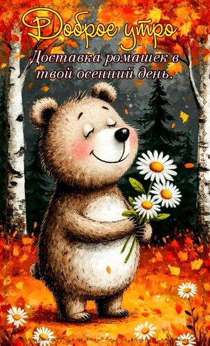 Открытка Доброе утро. Доставка ромашек...