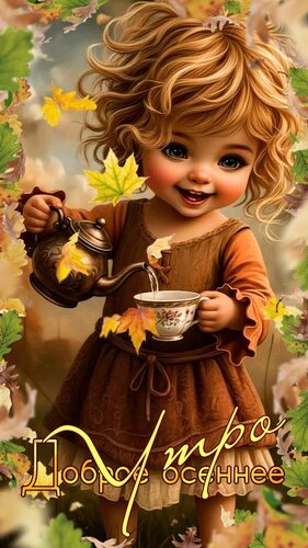 Открытка Доброе осеннее утро