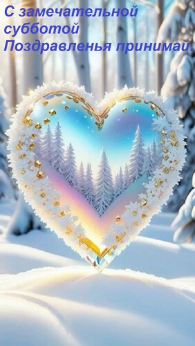 Открытка С замечательной субботой поздравленья принимай.
