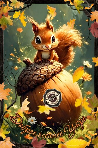 Открытка Доброе осеннее утро