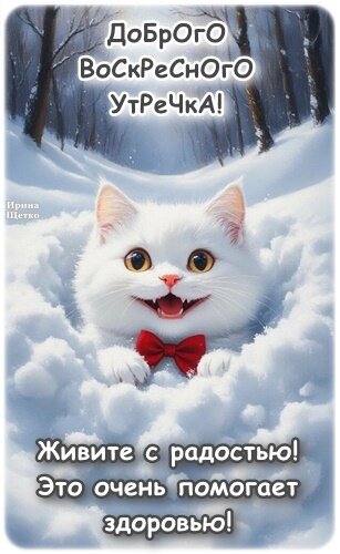 Открытка ВОСКРЕСЕНЬЕ, ДОБРОЕ УТРО!